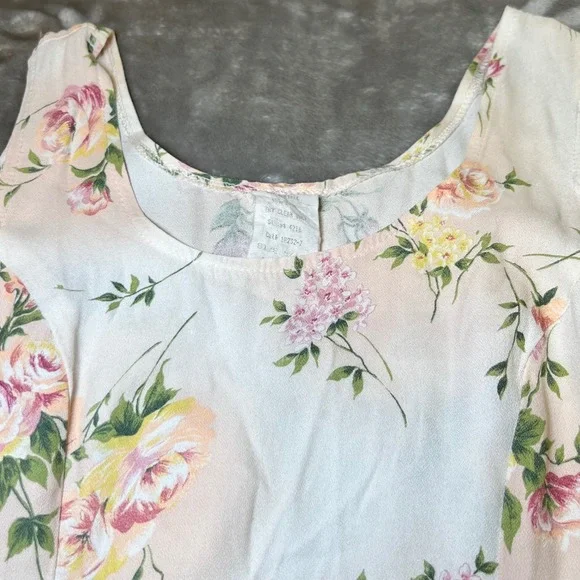 Vintage 90s Womens Size Large/XL Floral Maxi Dress Cottagecore Made in USA Boho - Picture 5 of 9